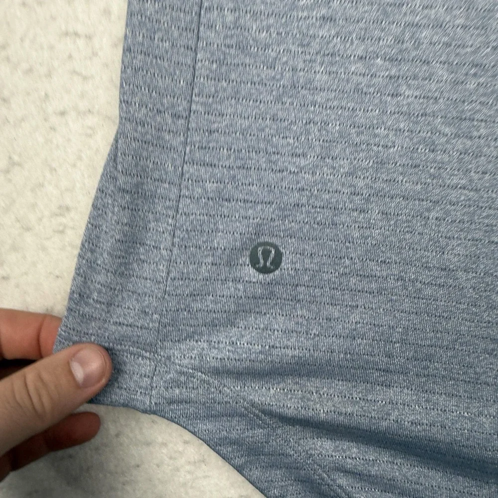 Lululemon Shirt Mens Medium Gray Better Everyday Short Sleeve Drop Hem